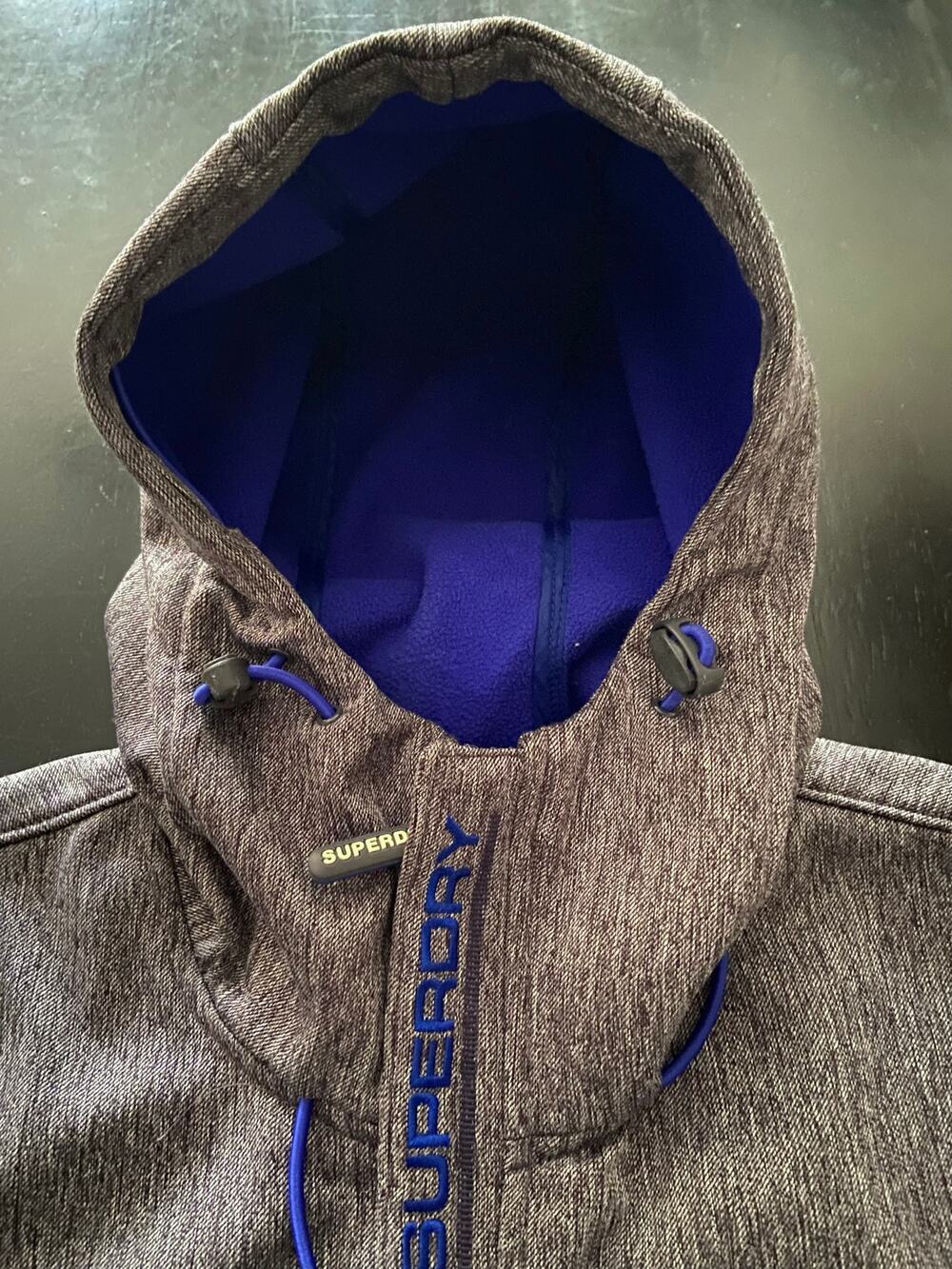 SUPERDRY Gray/Blue Fleece-Lined Original Windtrekker Japan Jacket Women's sz L